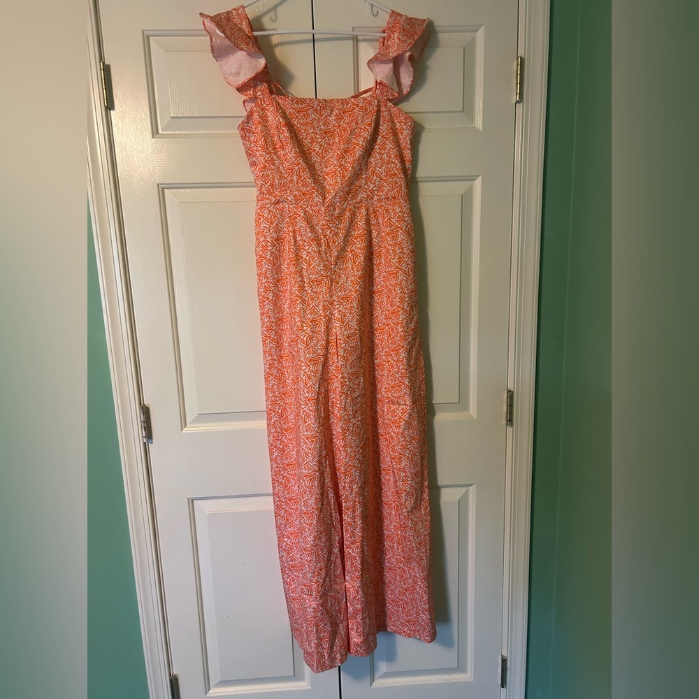Hutch Orange Floral Jumpsuit
